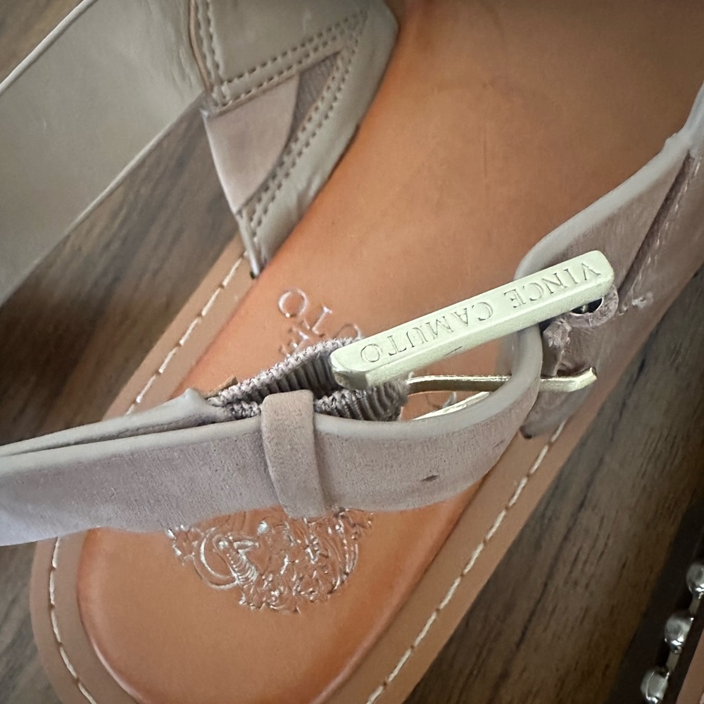 NEW Vince Camuto Leather Adjustable Crossband Women’s Sandals Ceemilo Tan 7.5 - Picture 9 of 9
